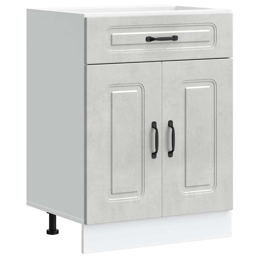 vidaXL Kitchen Base Cabinet "Kalmar" Concrete Grey Engineered Wood