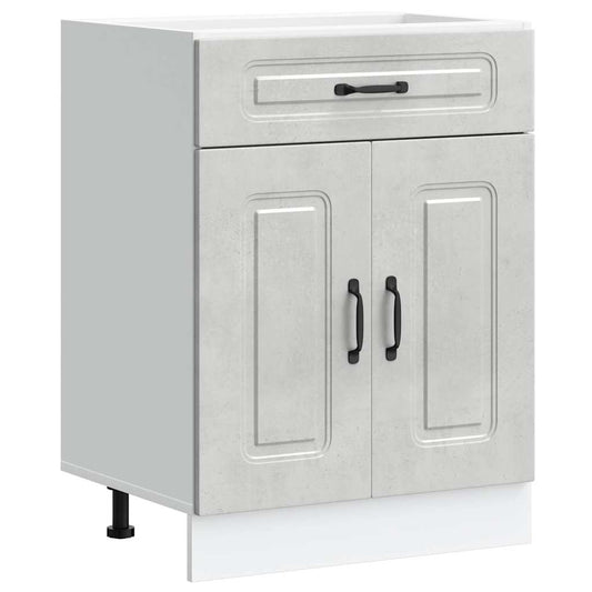 vidaXL Kitchen Base Cabinet "Kalmar" Concrete Grey Engineered Wood