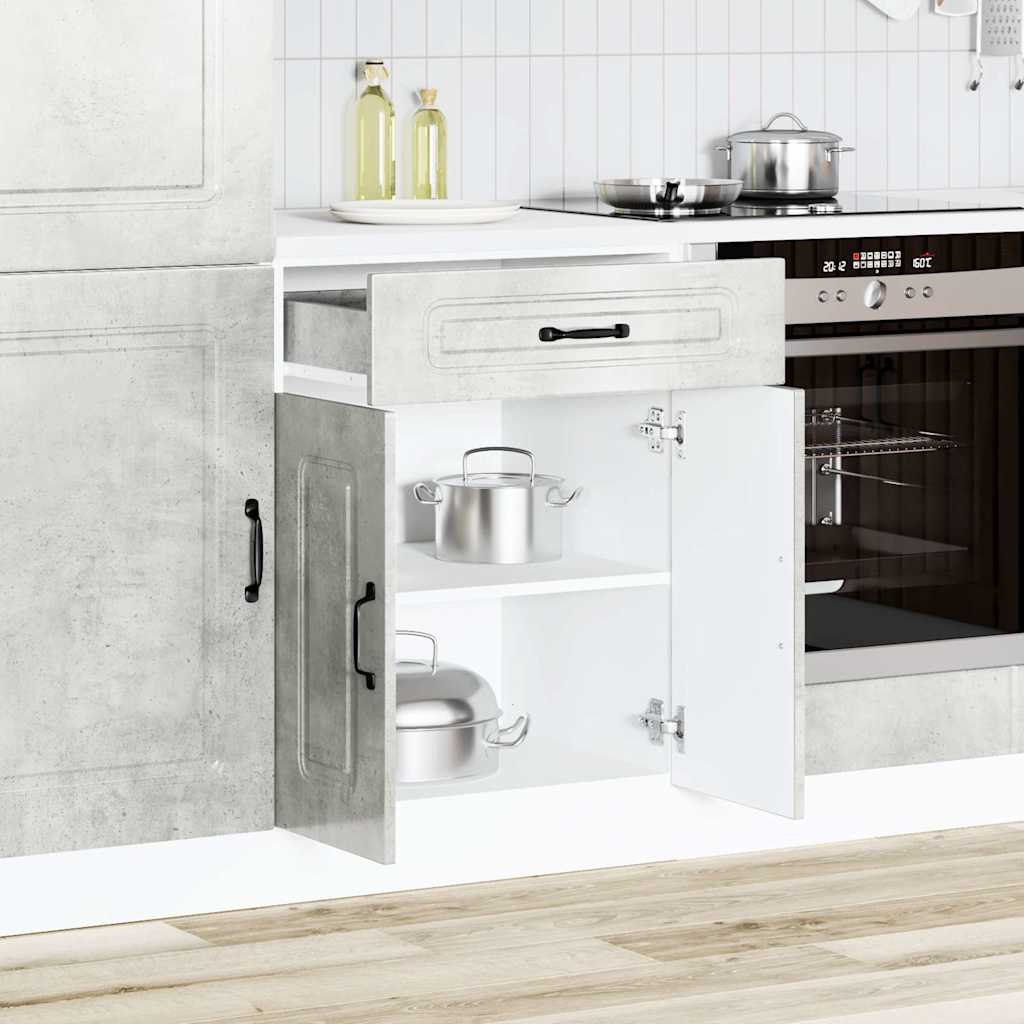 vidaXL Kitchen Base Cabinet "Kalmar" Concrete Grey Engineered Wood