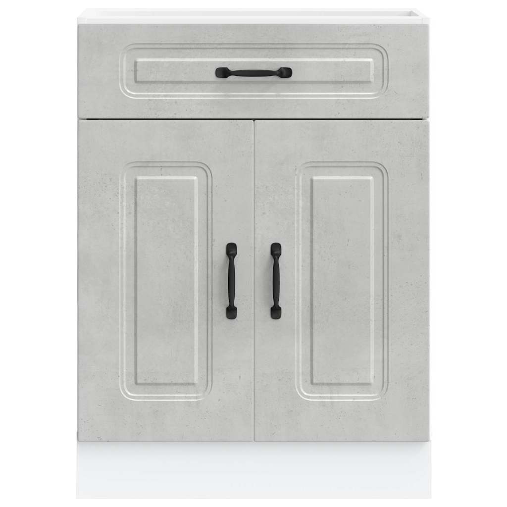 vidaXL Kitchen Base Cabinet "Kalmar" Concrete Grey Engineered Wood