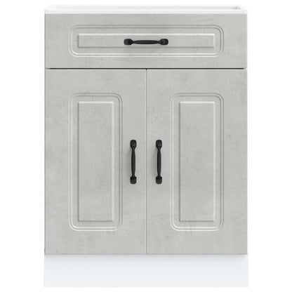 vidaXL Kitchen Base Cabinet "Kalmar" Concrete Grey Engineered Wood