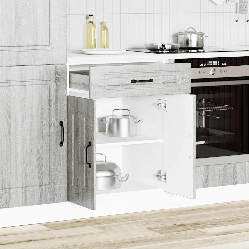 vidaXL Kitchen Base Cabinet "Kalmar" Grey Sonoma Engineered Wood