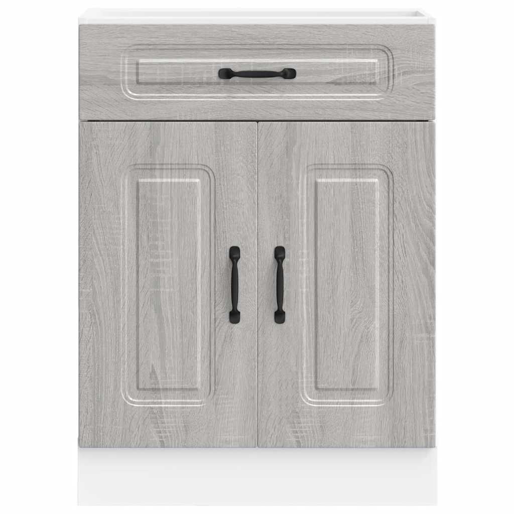 vidaXL Kitchen Base Cabinet "Kalmar" Grey Sonoma Engineered Wood