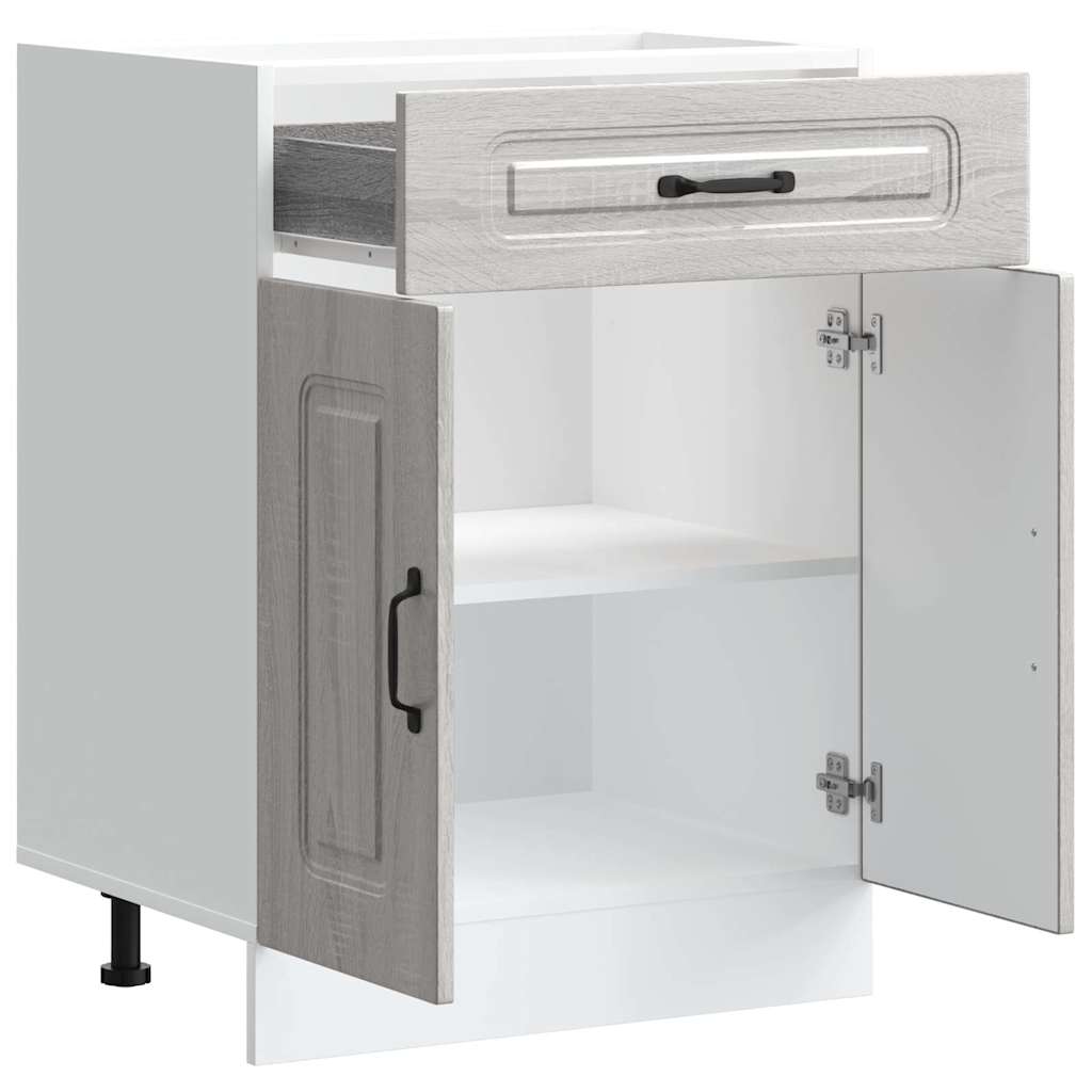 vidaXL Kitchen Base Cabinet "Kalmar" Grey Sonoma Engineered Wood