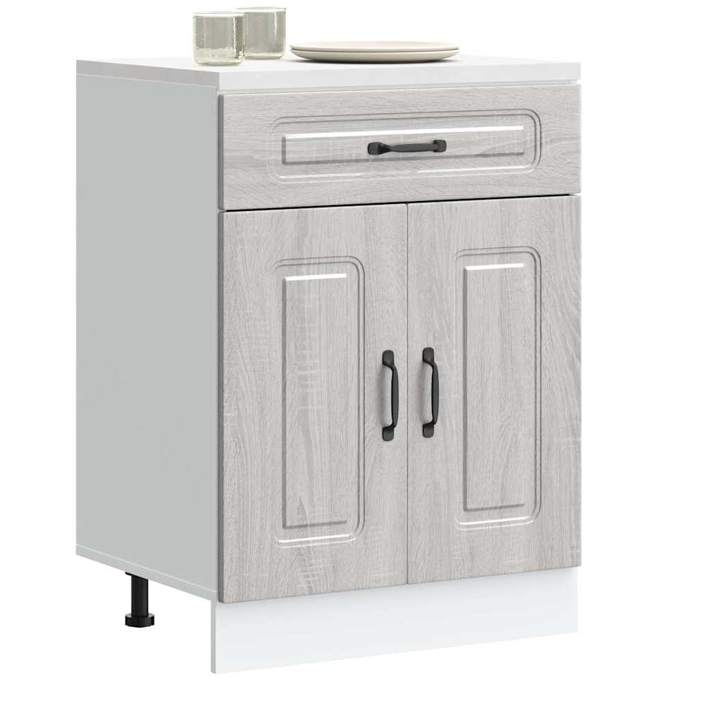 vidaXL Kitchen Base Cabinet "Kalmar" Grey Sonoma Engineered Wood