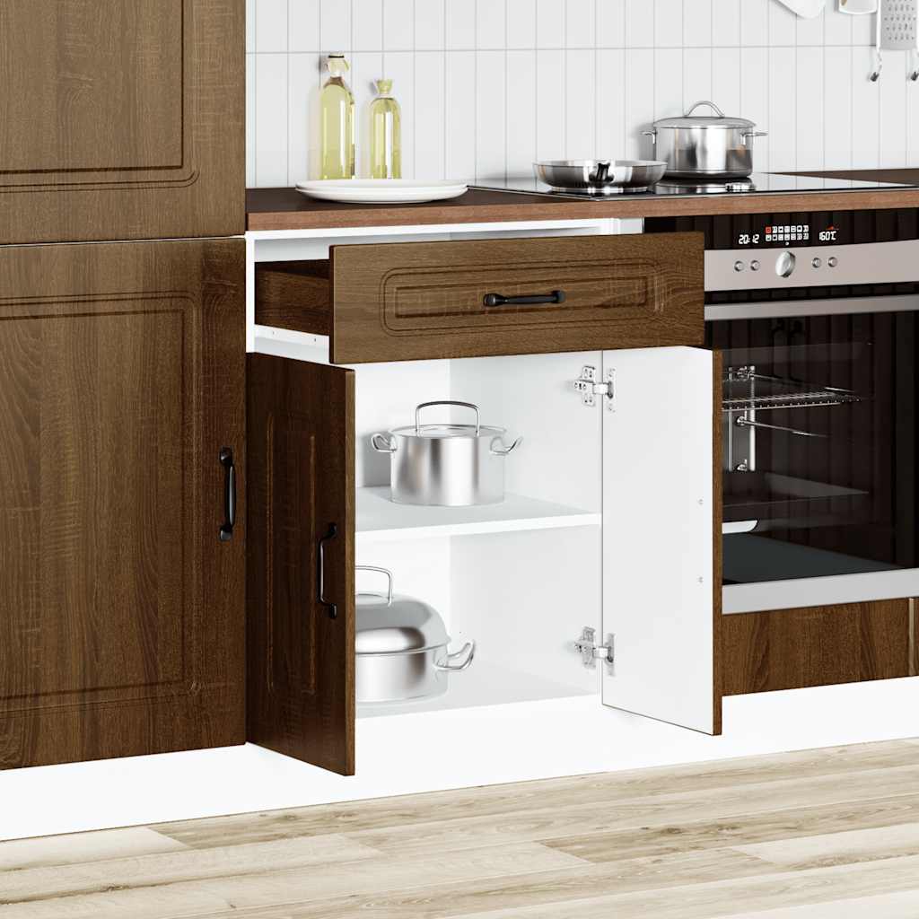 vidaXL Kitchen Base Cabinet "Kalmar" Brown Oak Engineered Wood