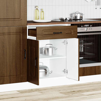 vidaXL Kitchen Base Cabinet "Kalmar" Brown Oak Engineered Wood