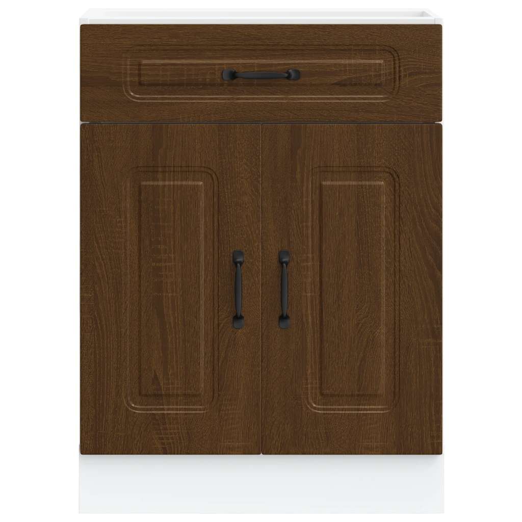 vidaXL Kitchen Base Cabinet "Kalmar" Brown Oak Engineered Wood