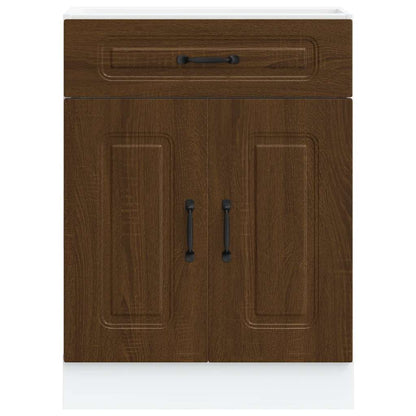 vidaXL Kitchen Base Cabinet "Kalmar" Brown Oak Engineered Wood