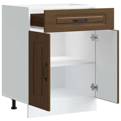 vidaXL Kitchen Base Cabinet "Kalmar" Brown Oak Engineered Wood