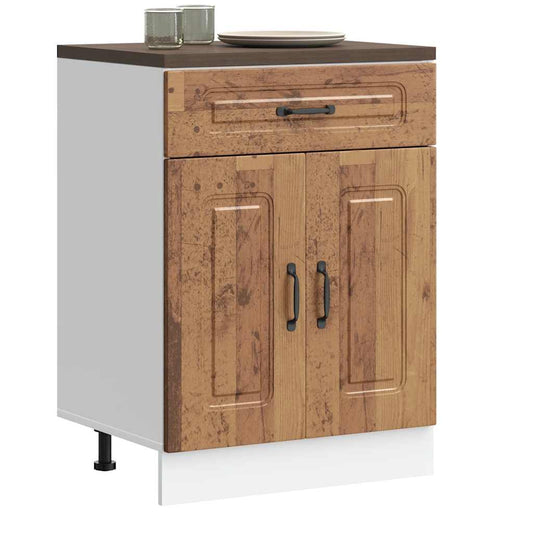 vidaXL Kitchen Base Cabinet "Kalmar" Old Wood Engineered Wood
