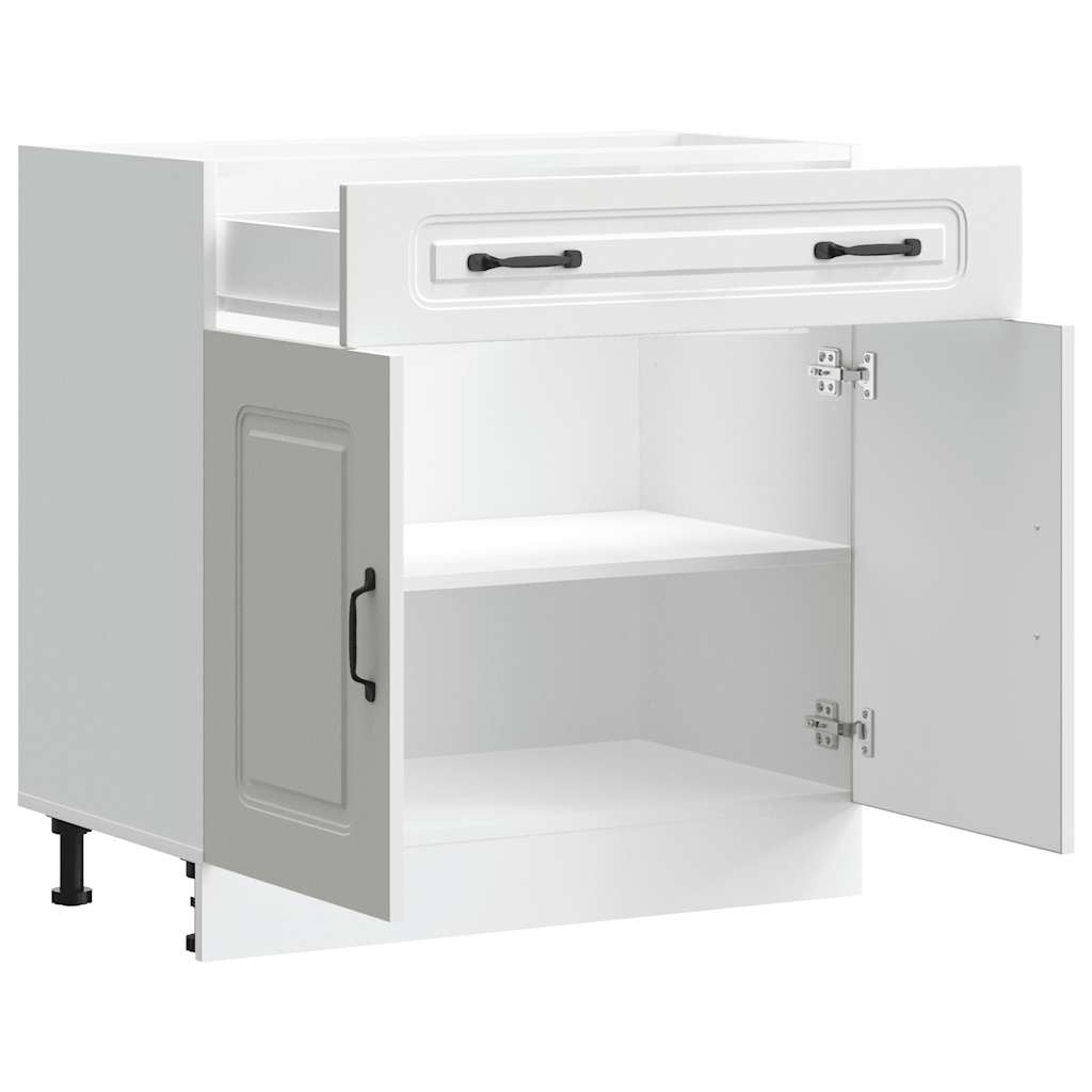 vidaXL Kitchen Base Cabinet Kalmar White Engineered Wood