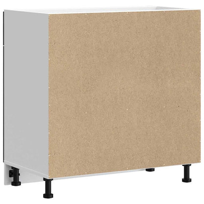 vidaXL Kitchen Base Cabinet Kalmar Black Engineered Wood