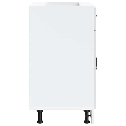 vidaXL Kitchen Base Cabinet Kalmar High Gloss White Engineered Wood