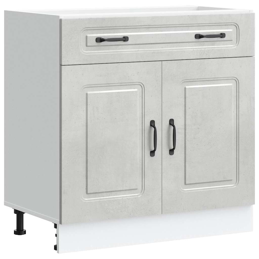 vidaXL Kitchen Base Cabinet "Kalmar" Concrete Grey Engineered Wood