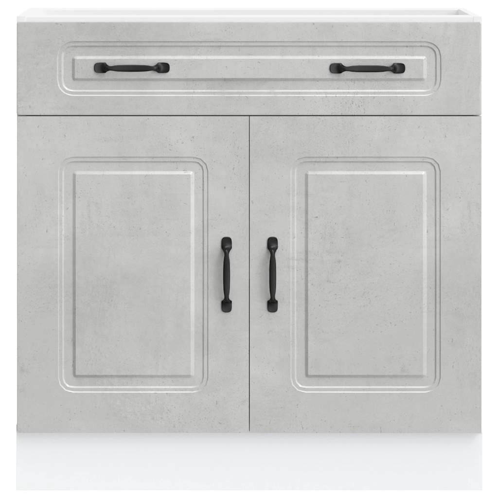 vidaXL Kitchen Base Cabinet "Kalmar" Concrete Grey Engineered Wood