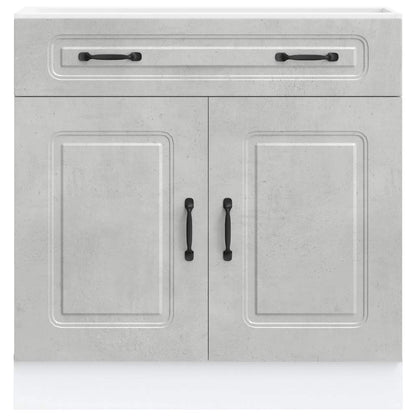 vidaXL Kitchen Base Cabinet "Kalmar" Concrete Grey Engineered Wood