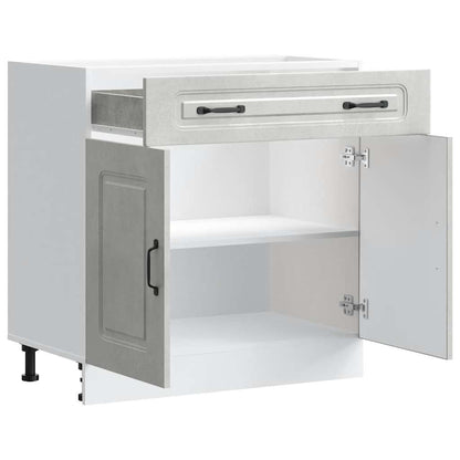 vidaXL Kitchen Base Cabinet "Kalmar" Concrete Grey Engineered Wood