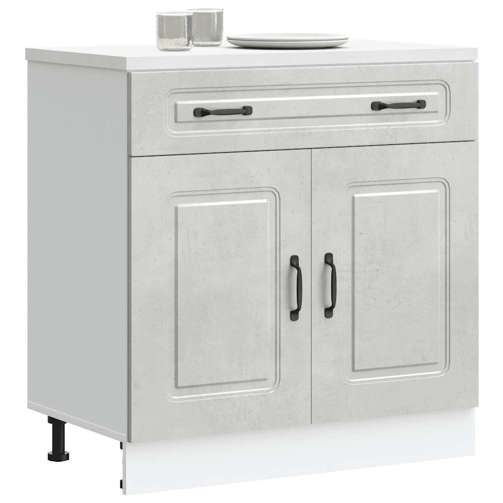 vidaXL Kitchen Base Cabinet "Kalmar" Concrete Grey Engineered Wood