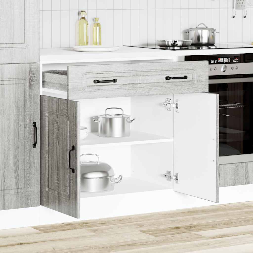 vidaXL Kitchen Base Cabinet "Kalmar" Grey Sonoma Engineered Wood