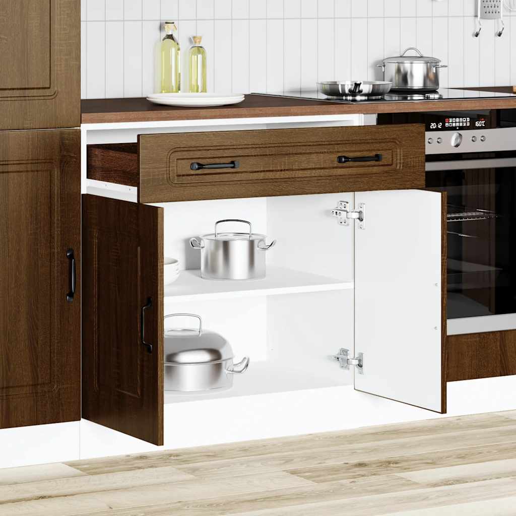 vidaXL Kitchen Base Cabinet Kalmar Brown Oak Engineered Wood