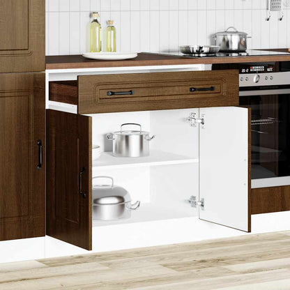 vidaXL Kitchen Base Cabinet Kalmar Brown Oak Engineered Wood