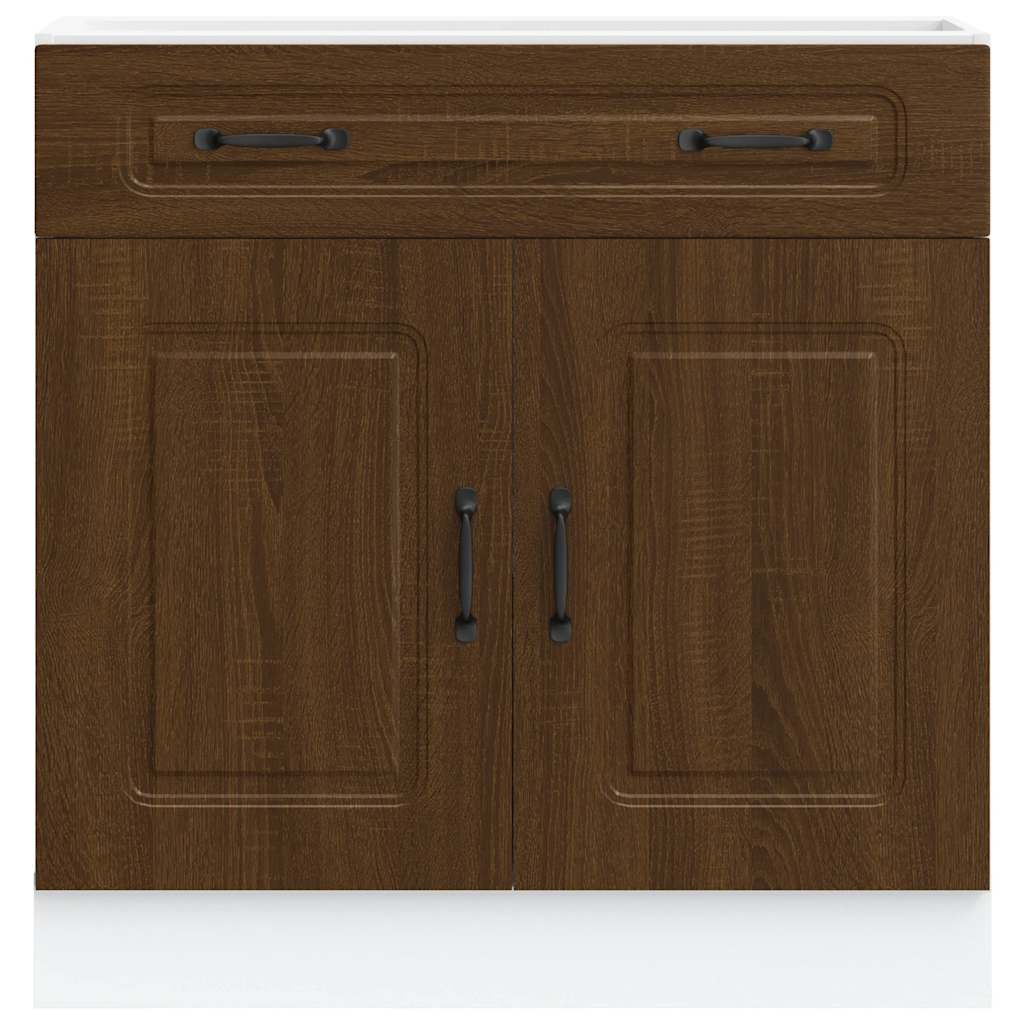 vidaXL Kitchen Base Cabinet "Kalmar" Brown Oak Engineered Wood
