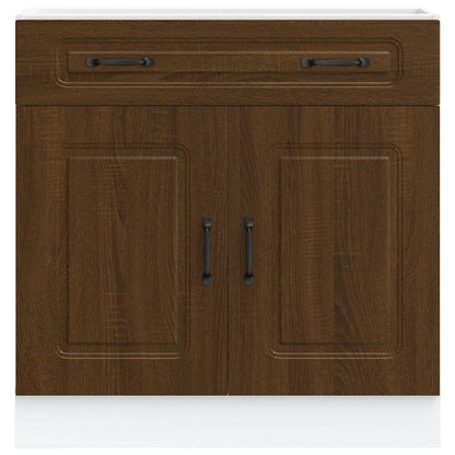 vidaXL Kitchen Base Cabinet "Kalmar" Brown Oak Engineered Wood