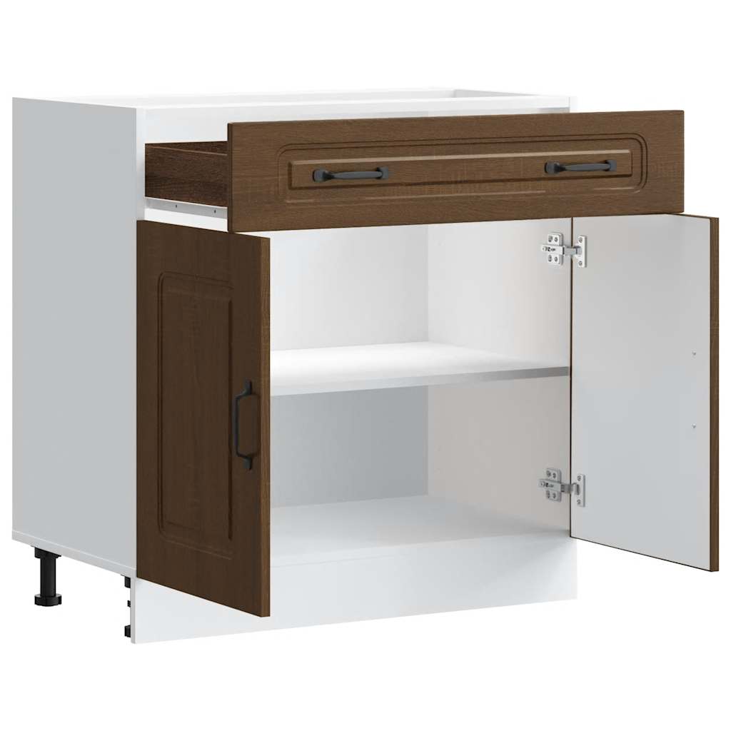 vidaXL Kitchen Base Cabinet Kalmar Brown Oak Engineered Wood