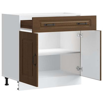 vidaXL Kitchen Base Cabinet "Kalmar" Brown Oak Engineered Wood