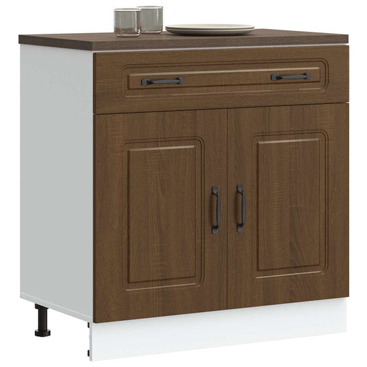 vidaXL Kitchen Base Cabinet "Kalmar" Brown Oak Engineered Wood