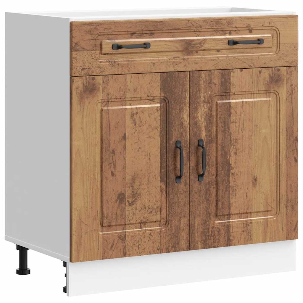 vidaXL Kitchen Base Cabinet "Kalmar" Old Wood Engineered Wood