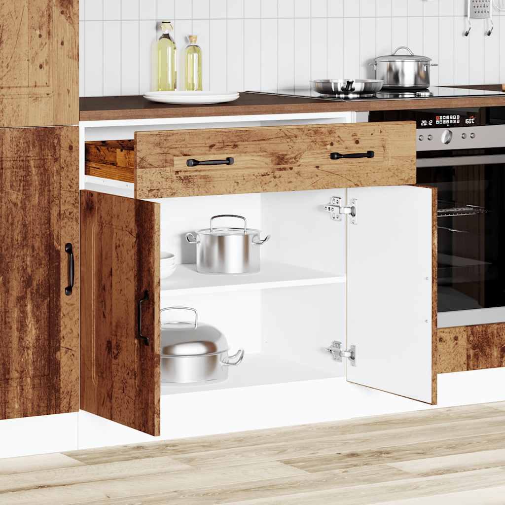 vidaXL Kitchen Base Cabinet "Kalmar" Old Wood Engineered Wood