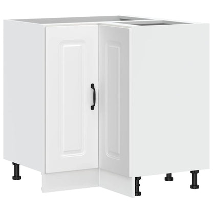 vidaXL Kitchen Corner Base Cabinet "Kalmar" White Engineered Wood