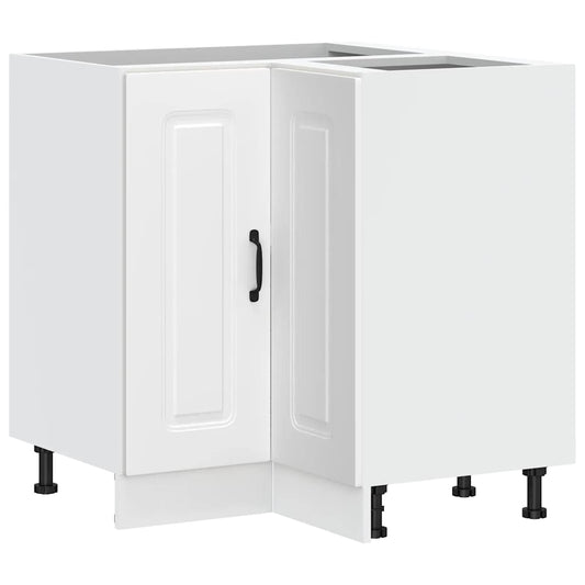 vidaXL Kitchen Corner Base Cabinet "Kalmar" White Engineered Wood
