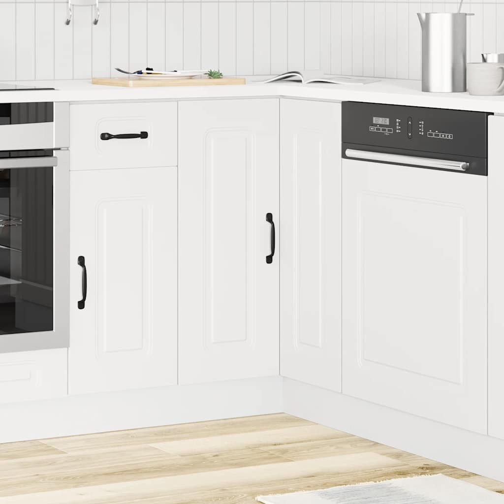 vidaXL Kitchen Corner Base Cabinet "Kalmar" White Engineered Wood