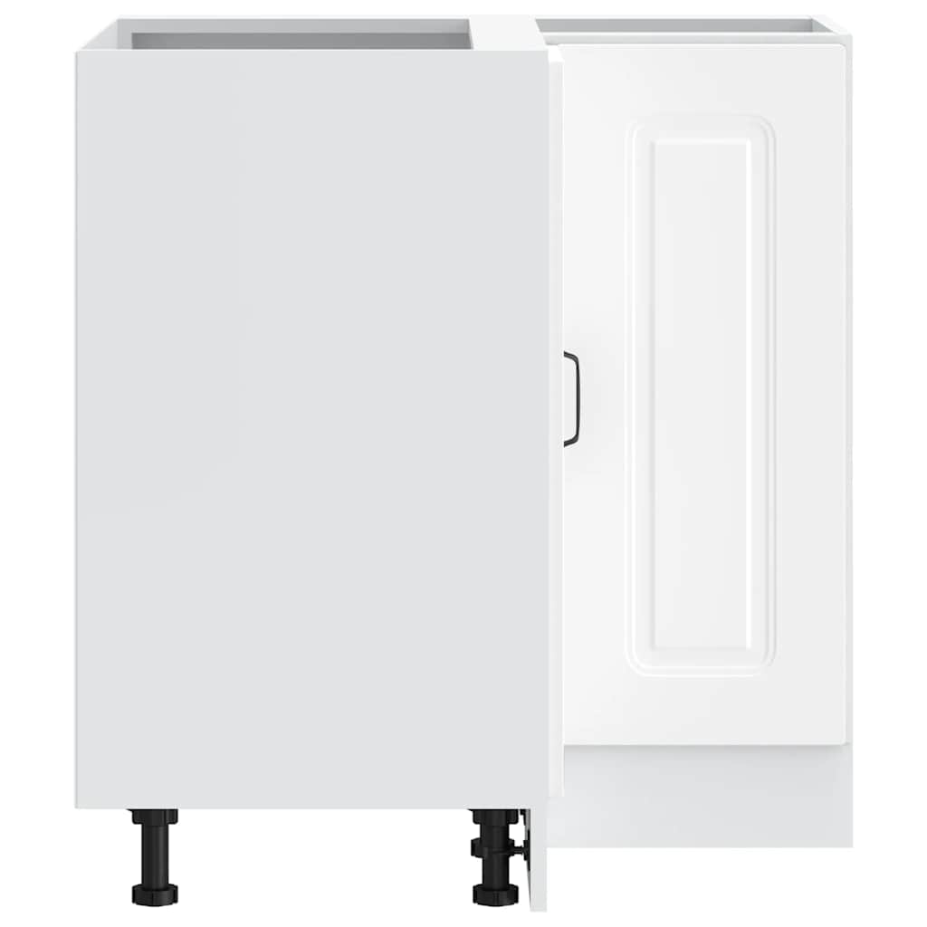 vidaXL Kitchen Corner Base Cabinet "Kalmar" White Engineered Wood