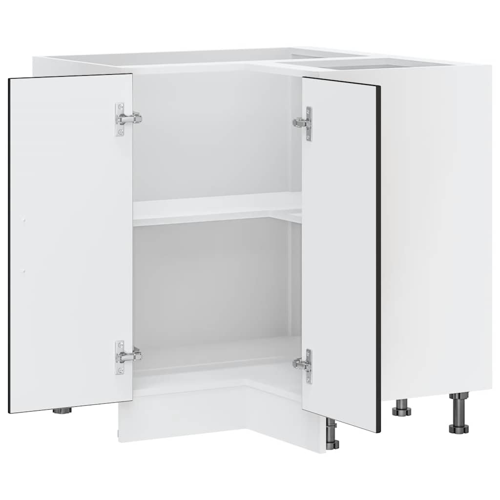 vidaXL Kitchen Corner Base Cabinet Kalmar Black Engineered Wood