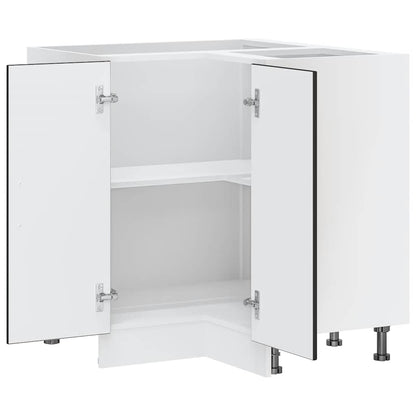 vidaXL Kitchen Corner Base Cabinet Kalmar Black Engineered Wood
