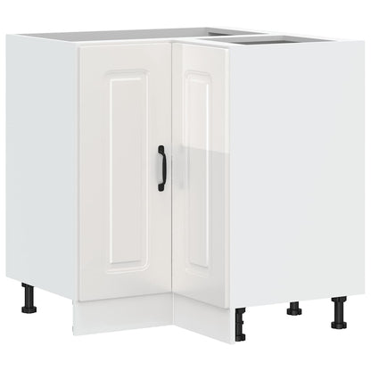 vidaXL Kitchen Corner Base Cabinet "Kalmar" High Gloss White