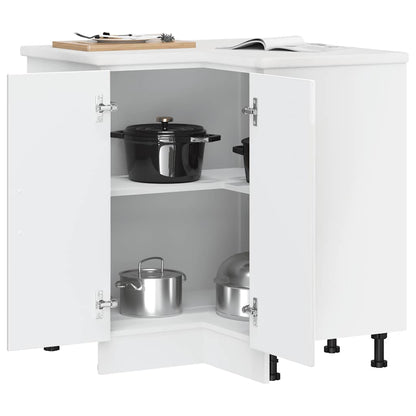 vidaXL Kitchen Corner Base Cabinet Kalmar High Gloss White Engineered Wood