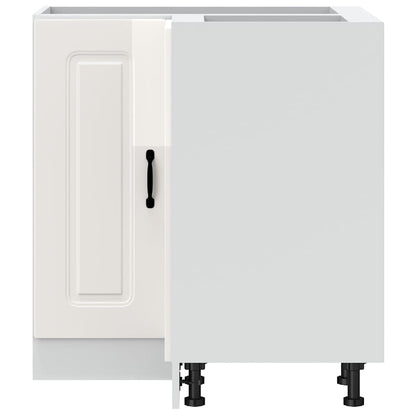 vidaXL Kitchen Corner Base Cabinet Kalmar High Gloss White Engineered Wood