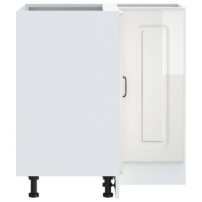 vidaXL Kitchen Corner Base Cabinet Kalmar High Gloss White Engineered Wood