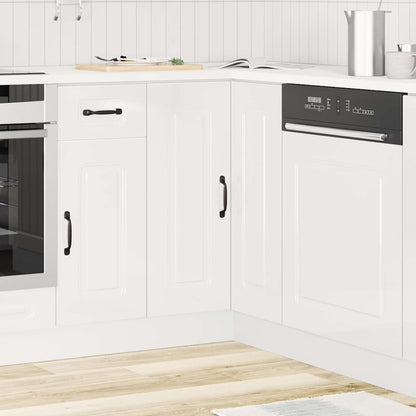 vidaXL Kitchen Corner Base Cabinet Kalmar High Gloss White Engineered Wood