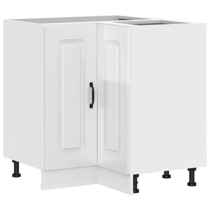 vidaXL Kitchen Corner Base Cabinet "Kalmar" High Gloss White