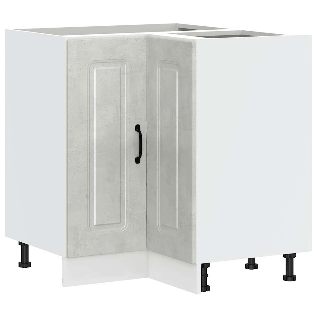 vidaXL Kitchen Corner Base Cabinet "Kalmar" Concrete Grey Engineered Wood