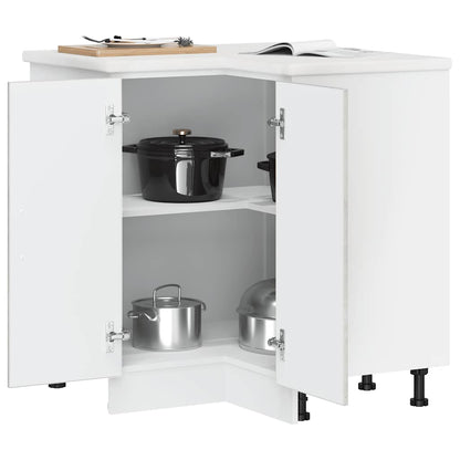 vidaXL Kitchen Corner Base Cabinet "Kalmar" Concrete Grey Engineered Wood