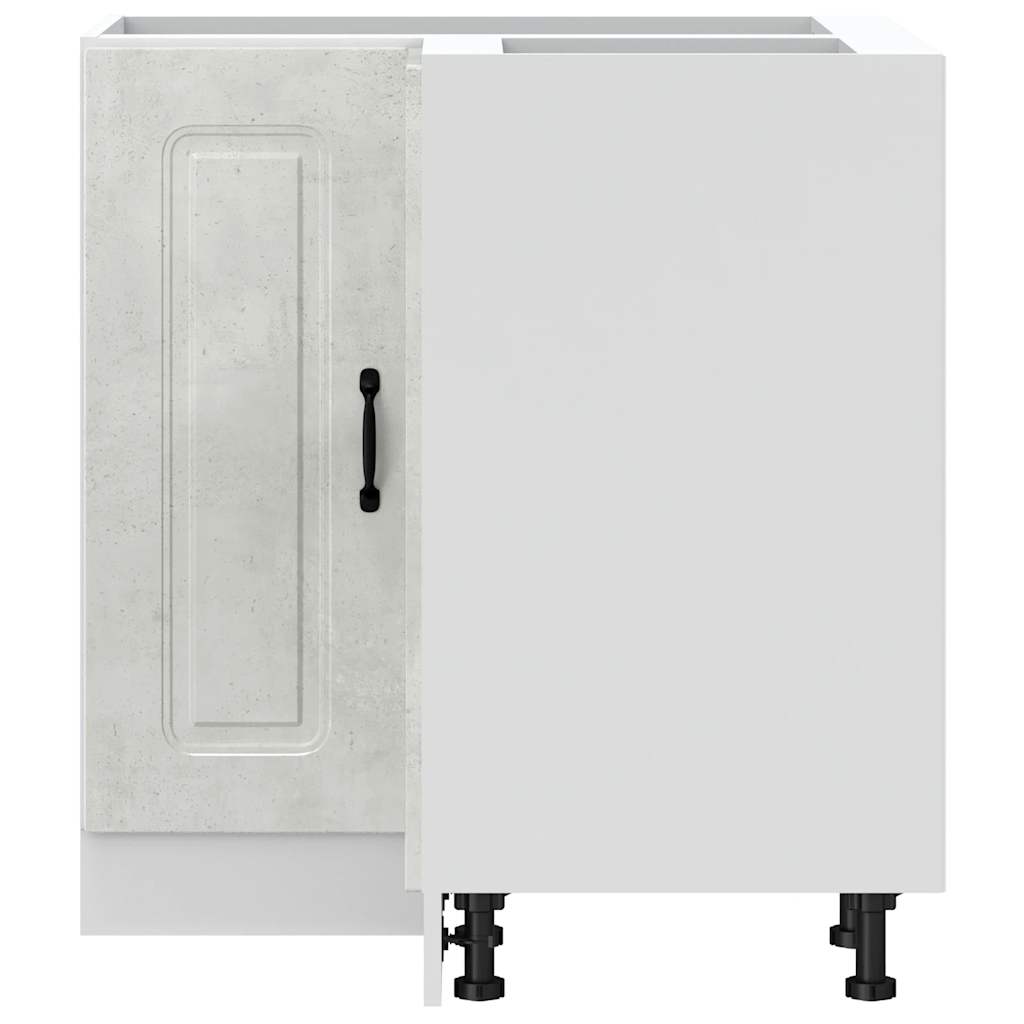 vidaXL Kitchen Corner Base Cabinet "Kalmar" Concrete Grey Engineered Wood