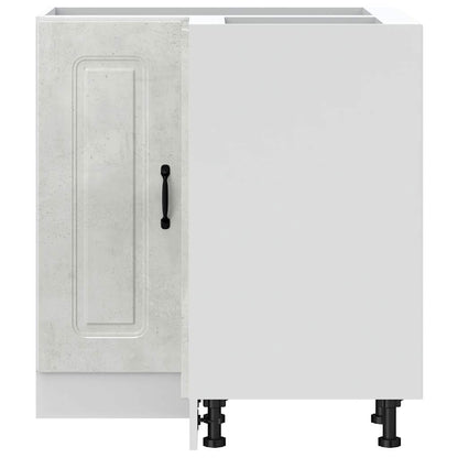 vidaXL Kitchen Corner Base Cabinet "Kalmar" Concrete Grey Engineered Wood