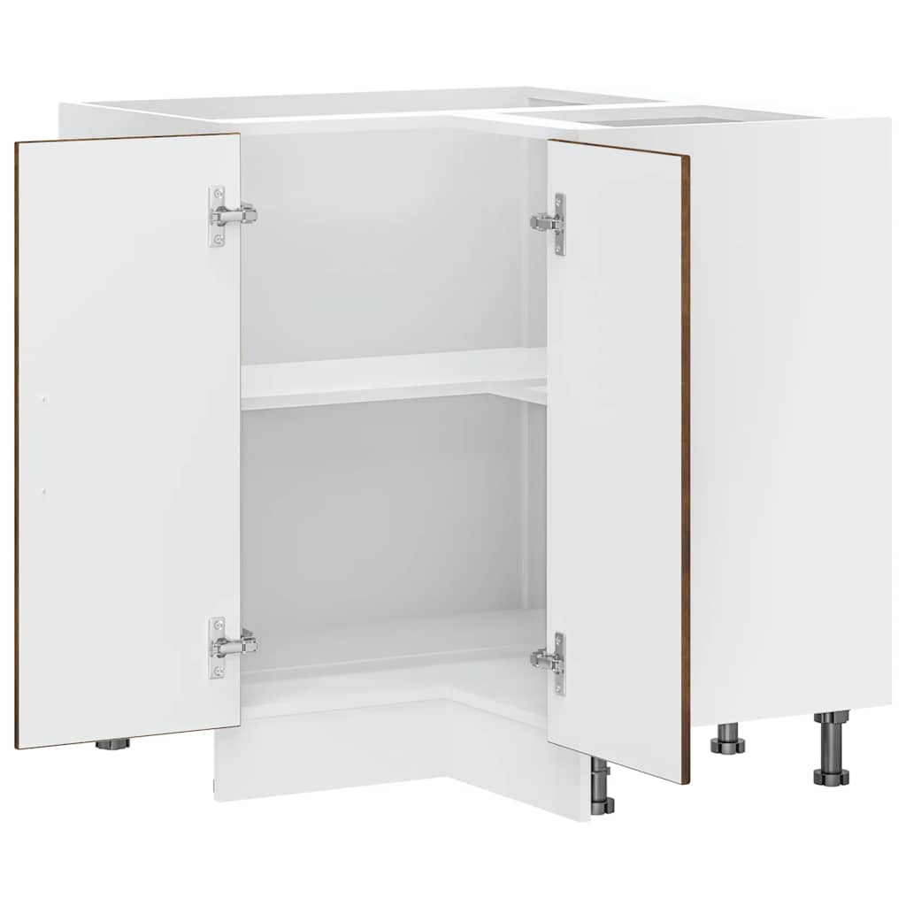 vidaXL Kitchen Corner Base Cabinet "Kalmar" Smoked Oak Engineered Wood